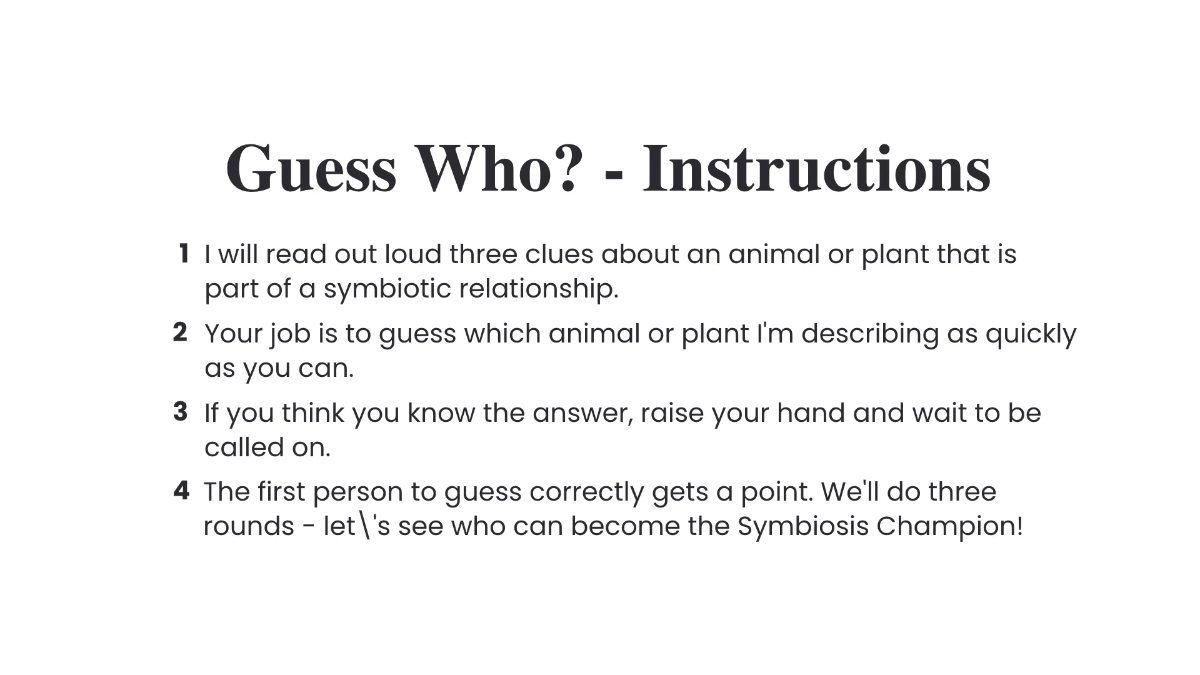 Free symbiotic-relationships Template to Edit Online