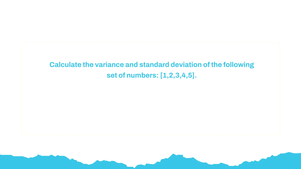 Free Variance and Standard Deviation Template to Edit Online