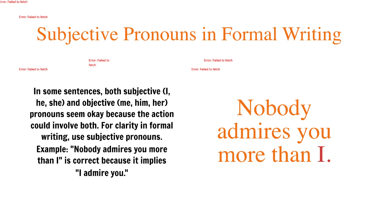 Free Pronouns After "Than" and "As" Template to Edit Online