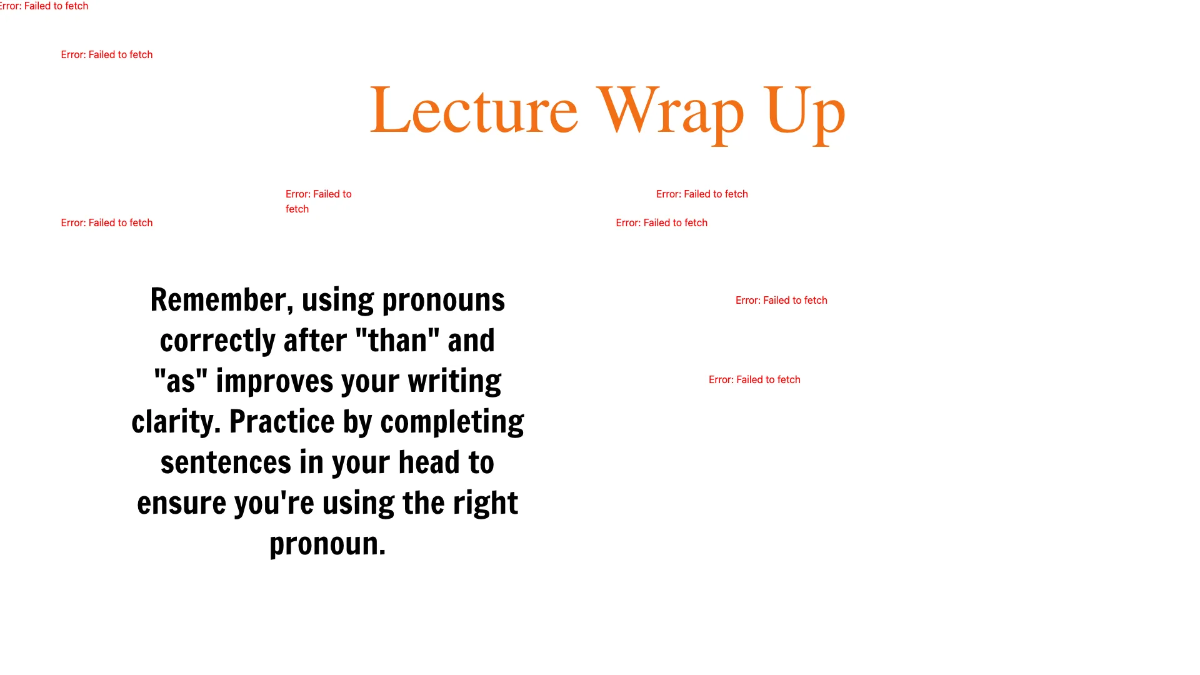 Free Pronouns After "Than" and "As" Template to Edit Online