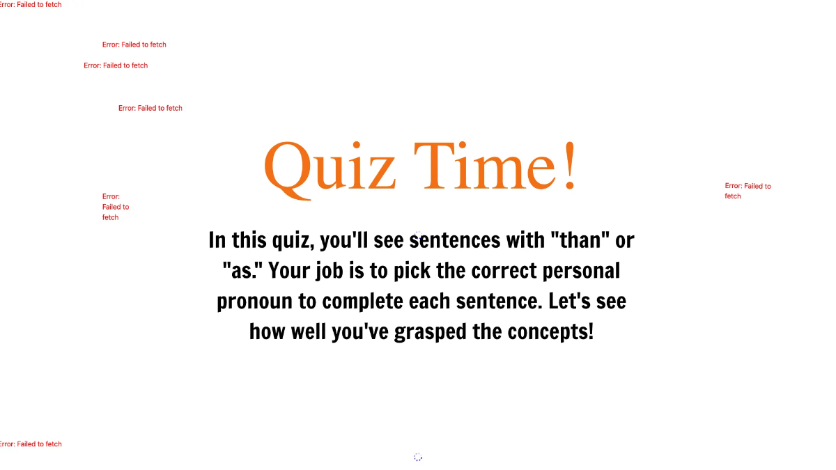 Free Pronouns After "Than" and "As" Template to Edit Online