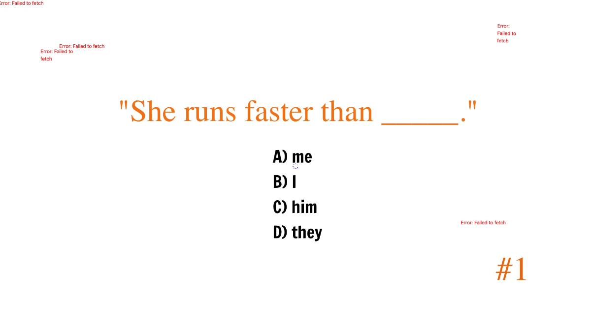 Free Pronouns After "Than" and "As" Template to Edit Online