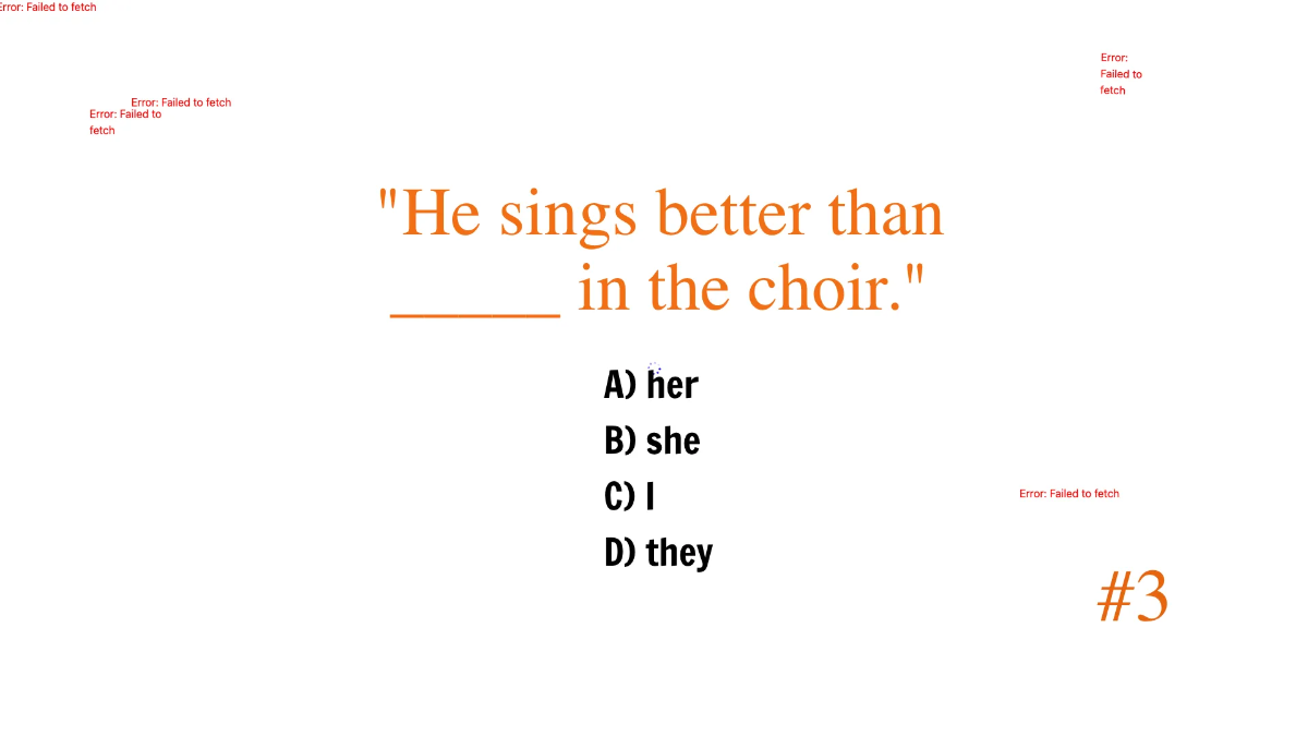 Free Pronouns After "Than" and "As" Template to Edit Online