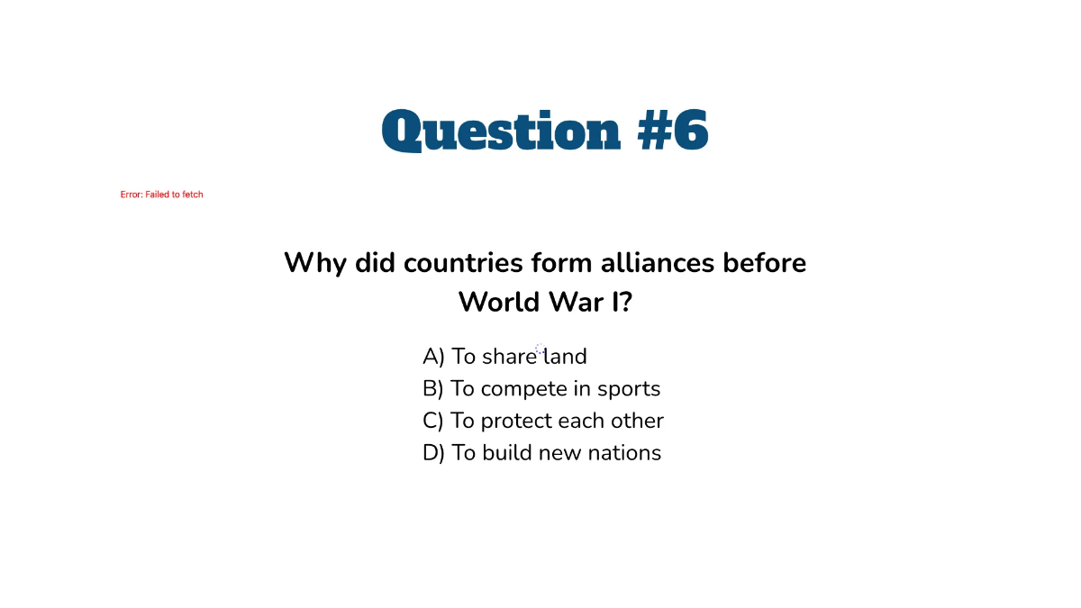 Free World War I: Causes and Alliances Template to Edit Online