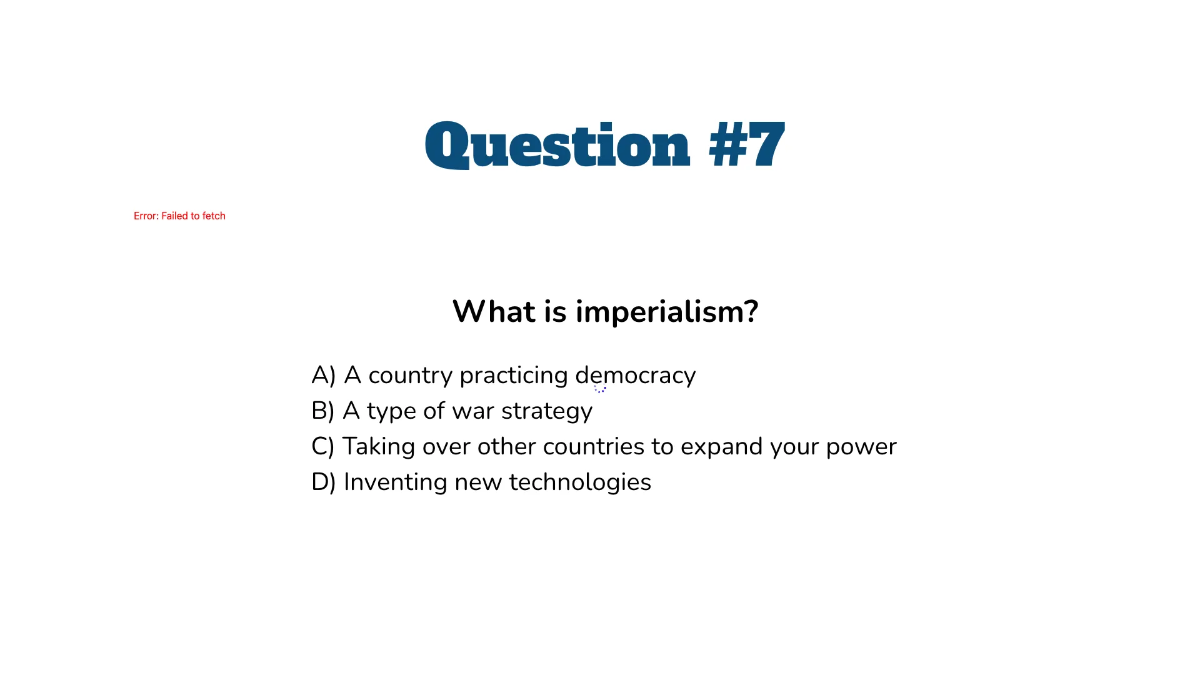 Free World War I: Causes and Alliances Template to Edit Online