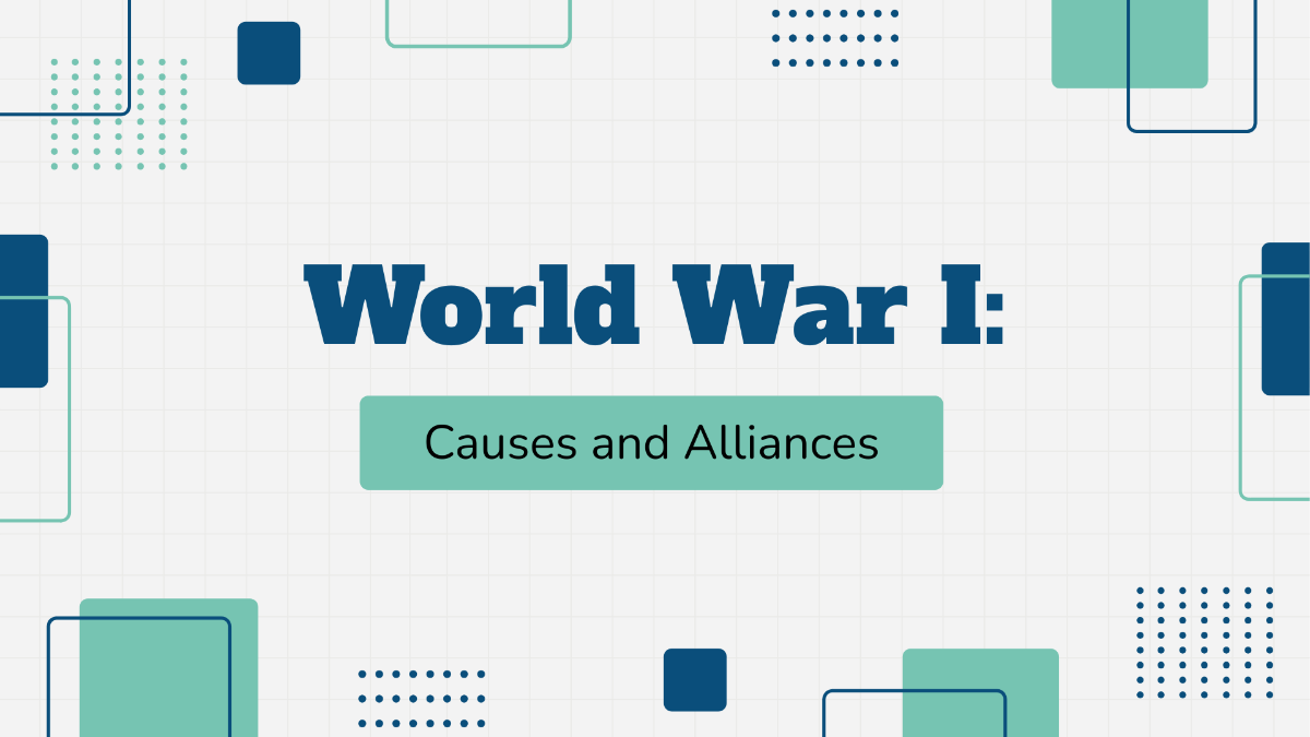World War I: Causes and Alliances