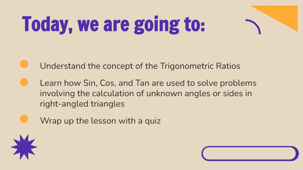 Free Trigonometric Ratios: Sin, Cos, and Tan Template to Edit Online