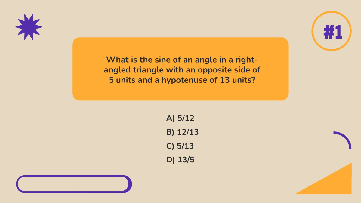 Free Trigonometric Ratios: Sin, Cos, and Tan Template to Edit Online