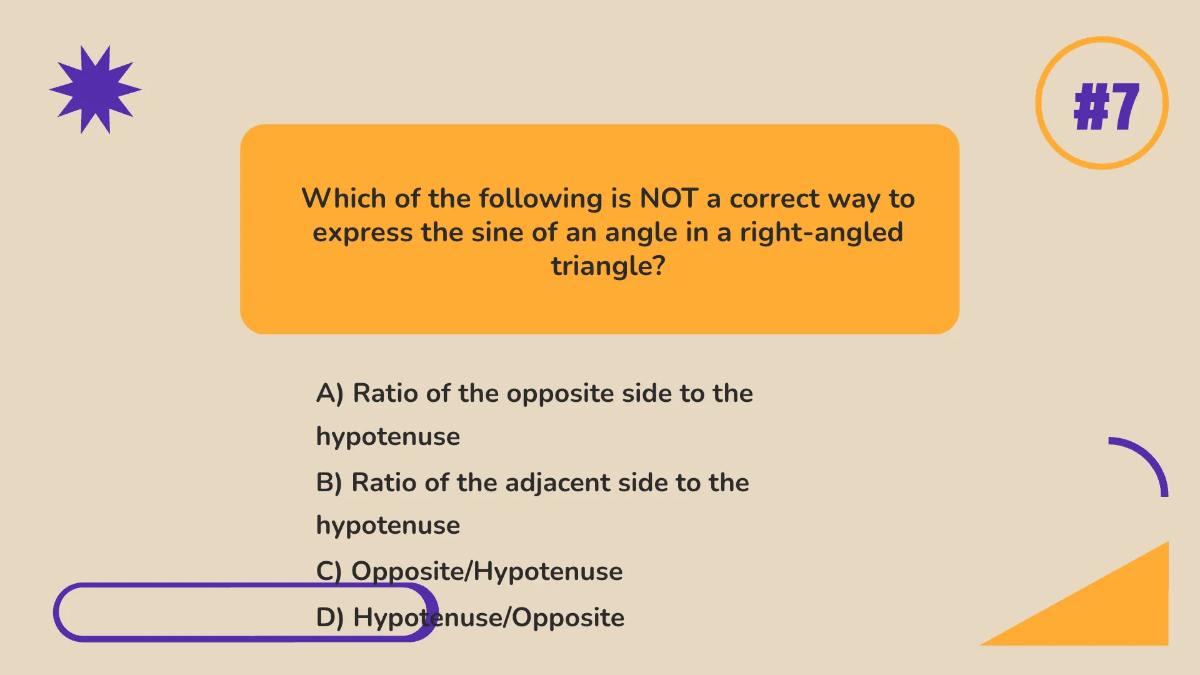 Free Trigonometric Ratios: Sin, Cos, and Tan Template to Edit Online