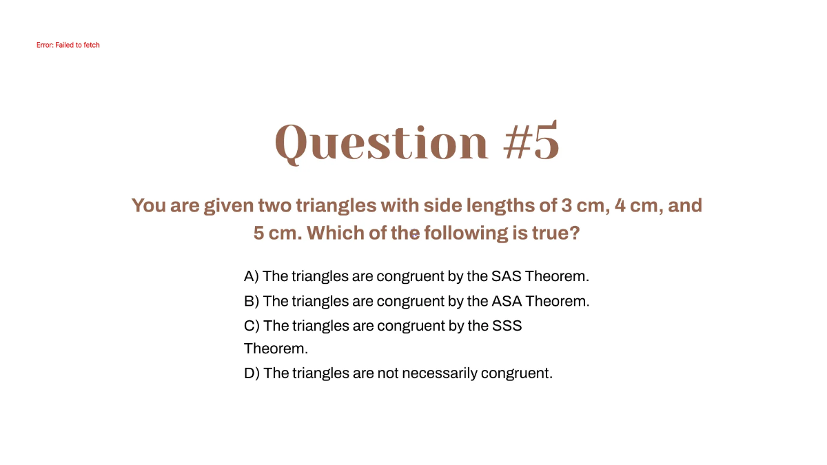 Free SSS, SAS, ASA and AAS Theorems Template to Edit Online