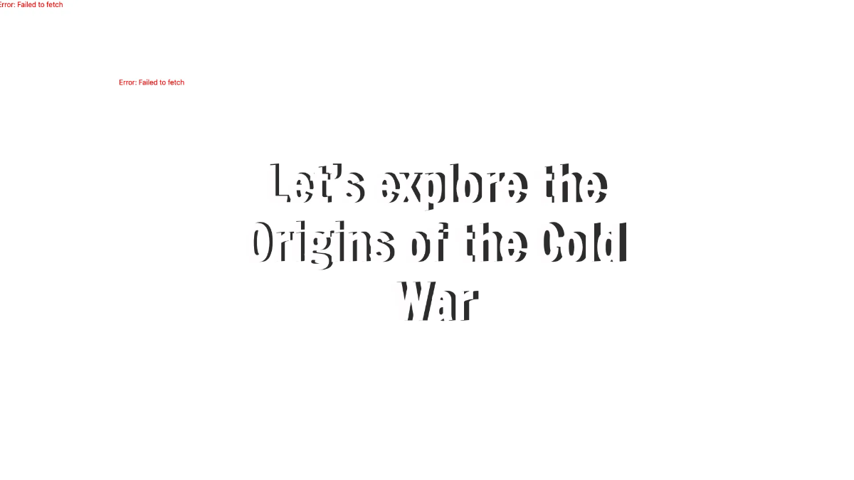 Free Origins of the Cold War Template to Edit Online