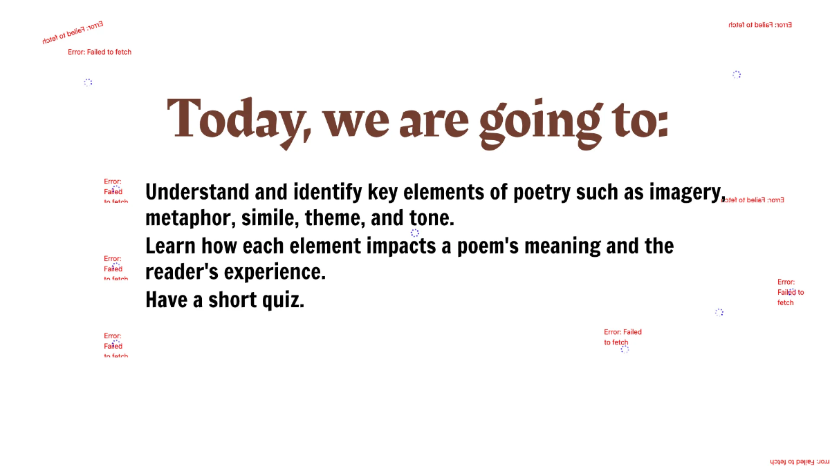 Free Identifying Elements of Poetry Template to Edit Online
