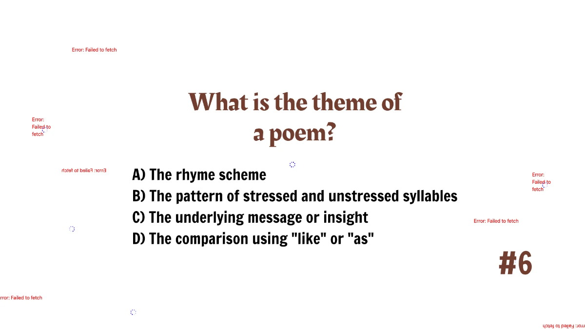 Free Identifying Elements of Poetry Template to Edit Online