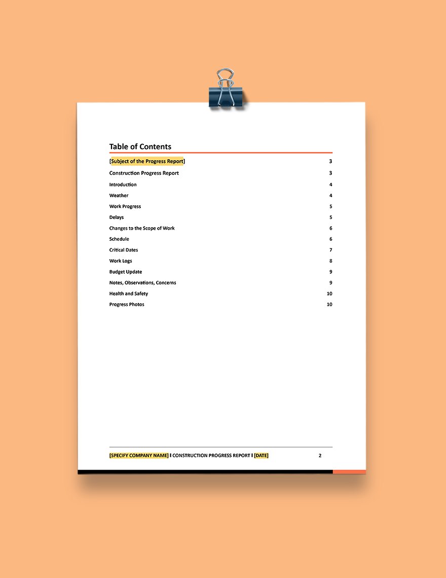 Foreman Site Report template
