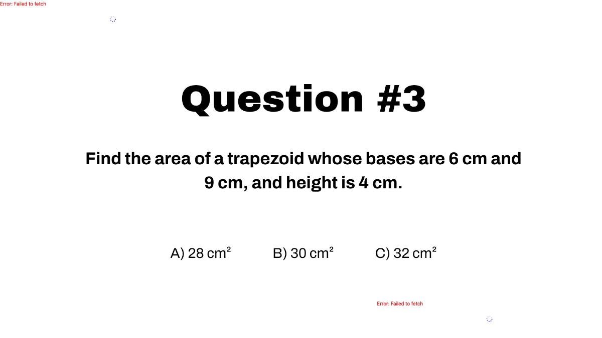 Free Area of Trapezoids Template to Edit Online