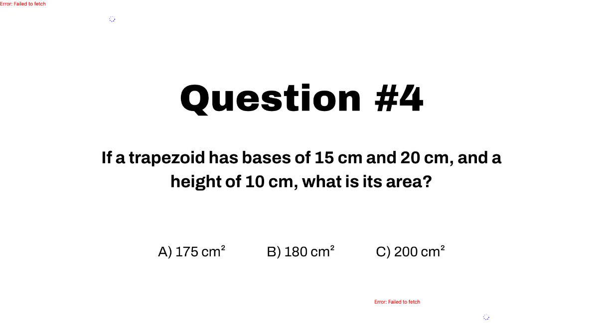 Free Area of Trapezoids Template to Edit Online