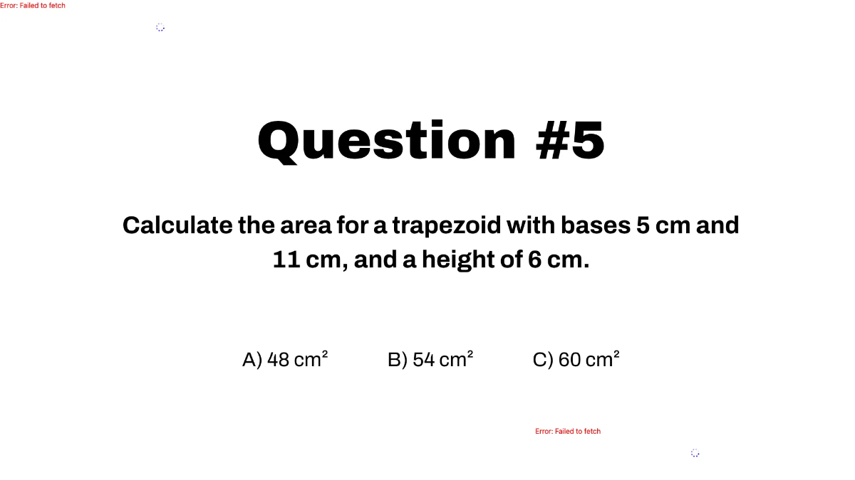Free Area of Trapezoids Template to Edit Online