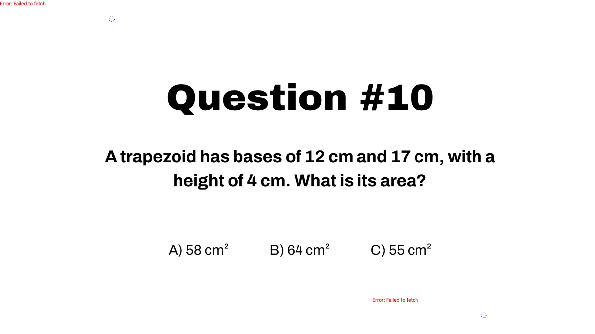 Free Area of Trapezoids Template to Edit Online