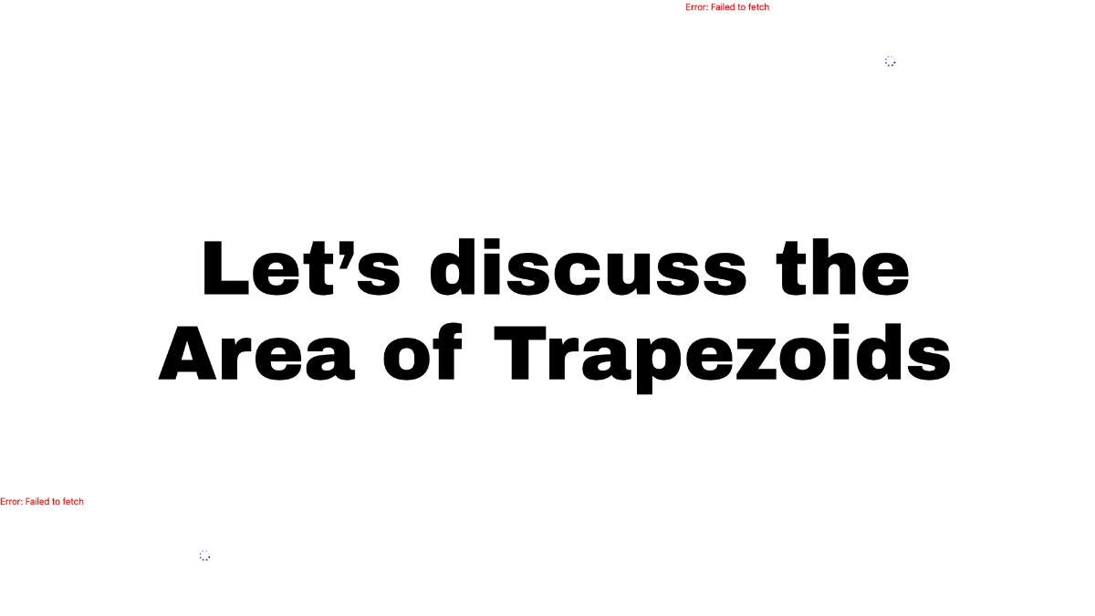 Free Area of Trapezoids Template to Edit Online
