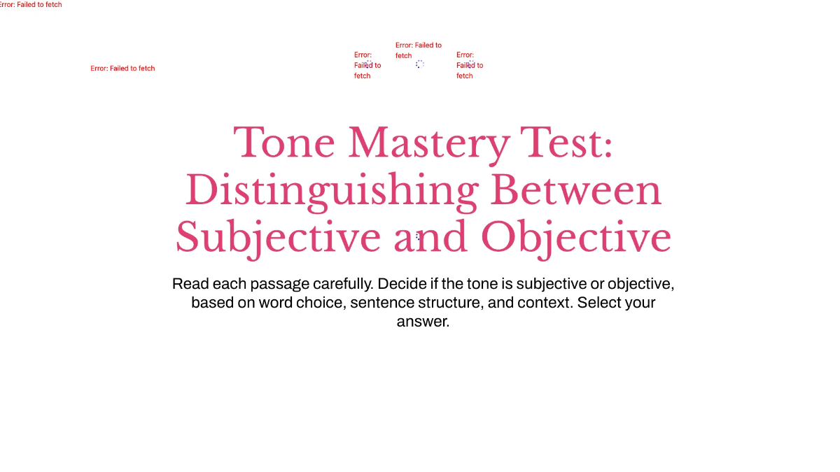 Free Comparing Passages For Subjective and Objective Tone Template to Edit Online
