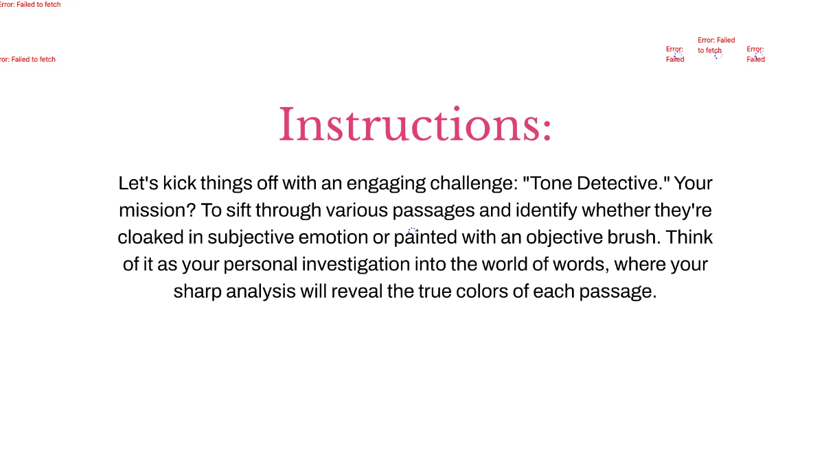 Free Comparing Passages For Subjective and Objective Tone Template to Edit Online