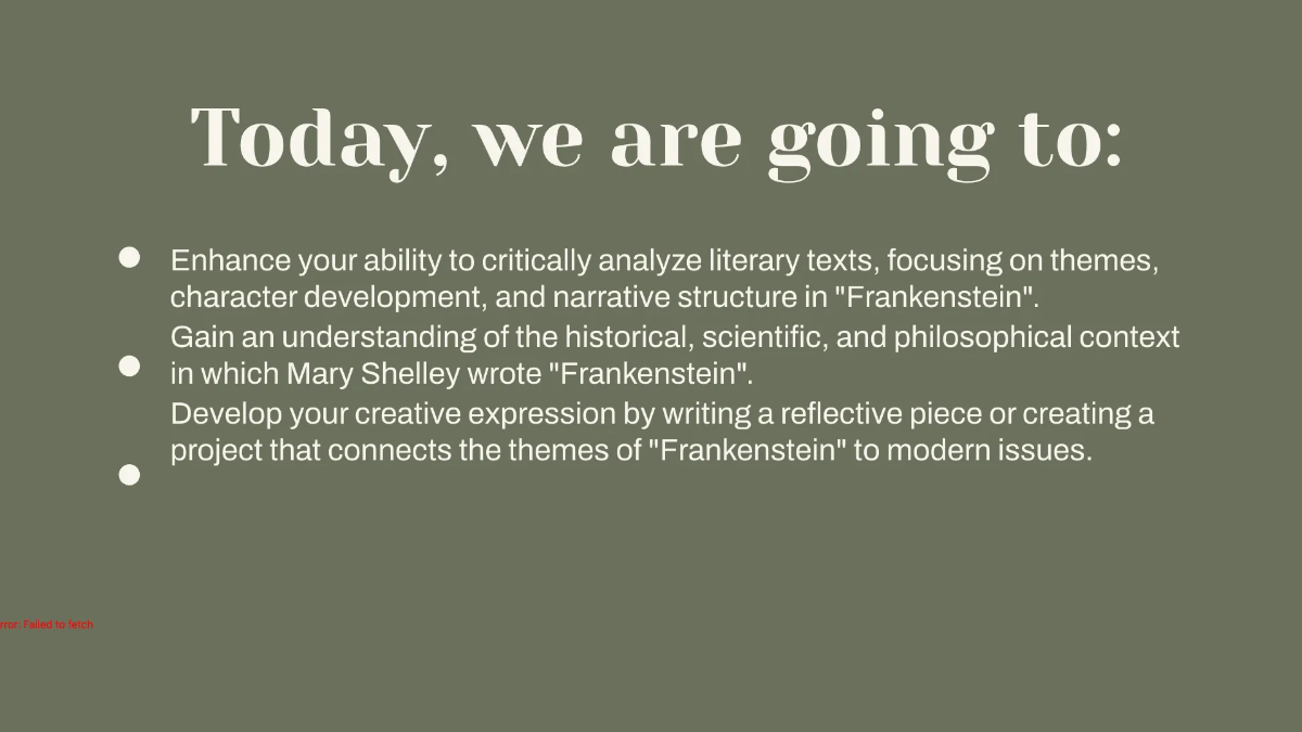 Free Analyzing Passages from "Frankenstein" Template to Edit Online