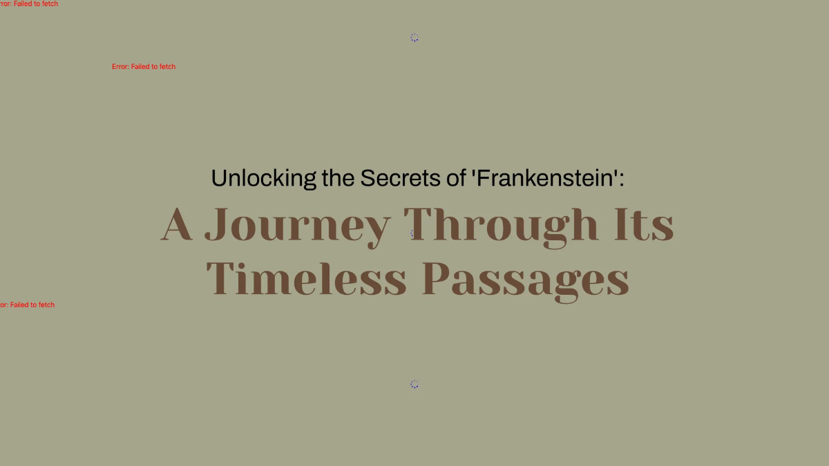 Free Analyzing Passages from "Frankenstein" Template to Edit Online