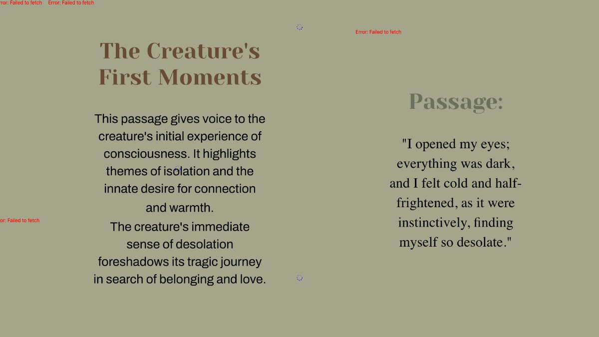 Free Analyzing Passages from "Frankenstein" Template to Edit Online