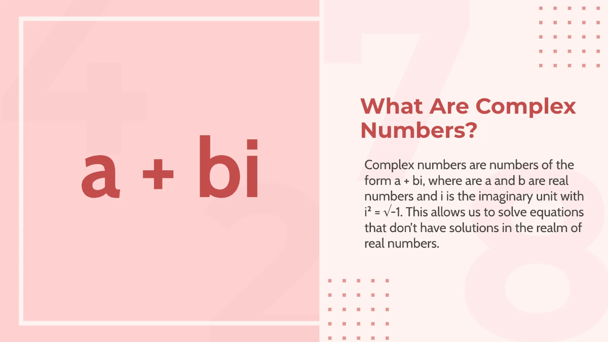 Free Introduction To Complex Numbers Template to Edit Online