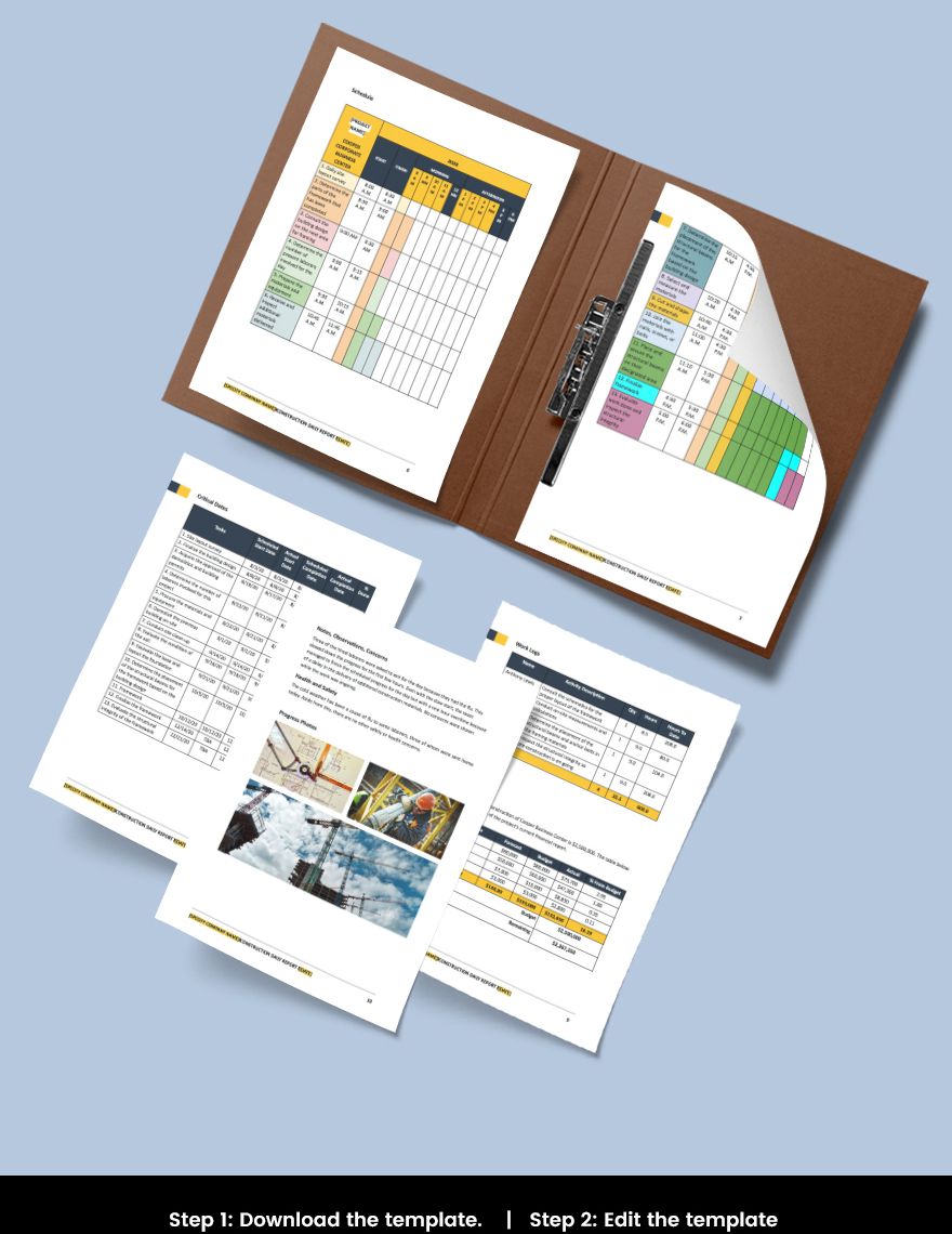 Contractor Construction Daily Report Template
