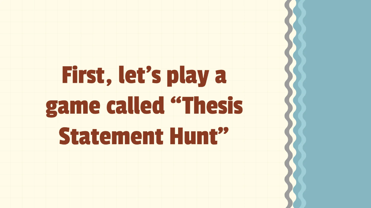 Free Identifying Thesis Statements Template to Edit Online