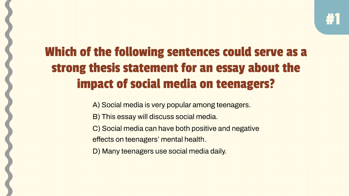 Free Identifying Thesis Statements Template to Edit Online