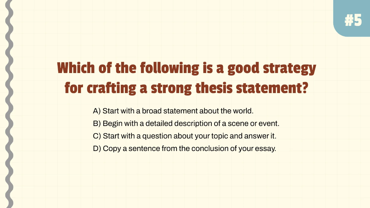 Free Identifying Thesis Statements Template to Edit Online