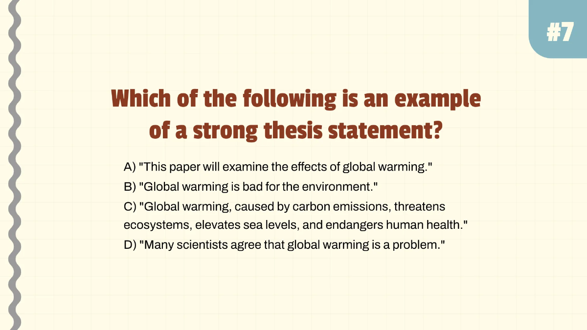Free Identifying Thesis Statements Template to Edit Online
