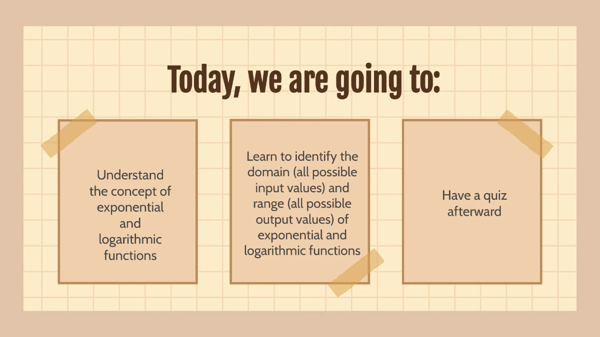 Free Domain and Range of Exponential and Logarithmic Functions Template to Edit Online