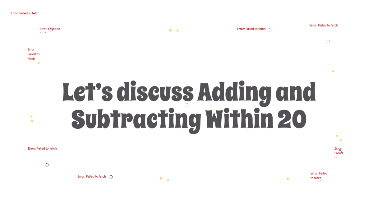 Free Adding and Subtracting Within 20 Template to Edit Online