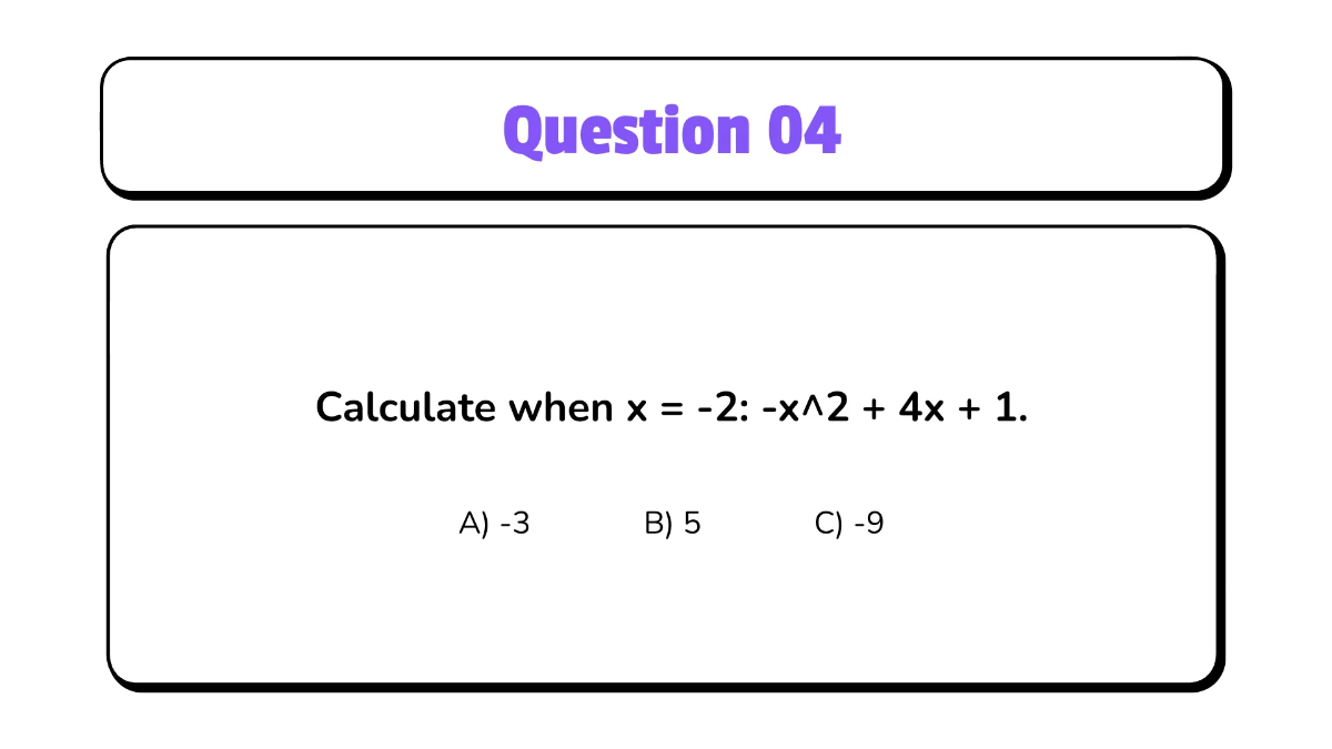 Free Evaluate Variable Expressions Involving Integers Template to Edit Online