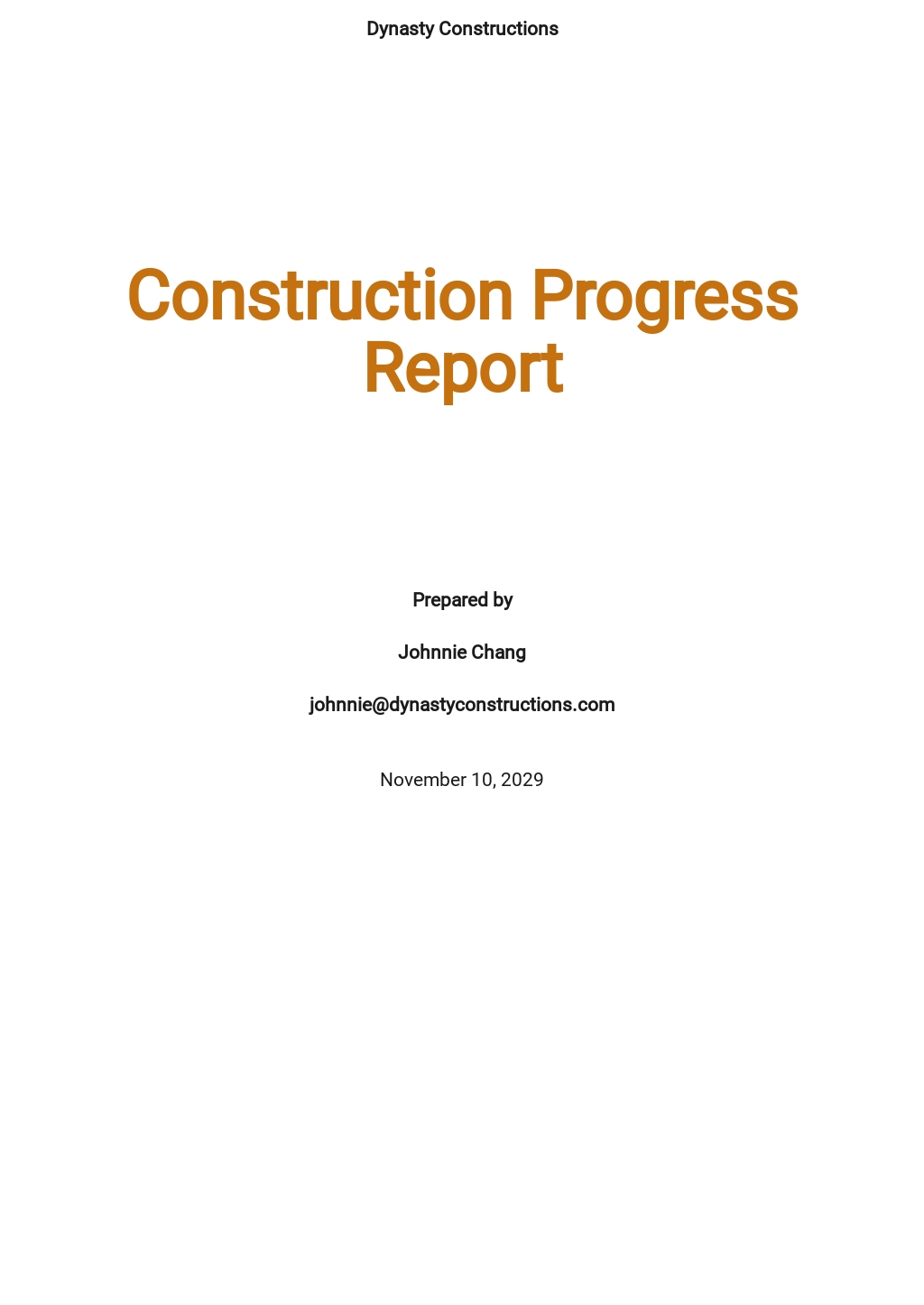 Free Progress Report Templates, 21+ Download in Word, Pages, Google ...