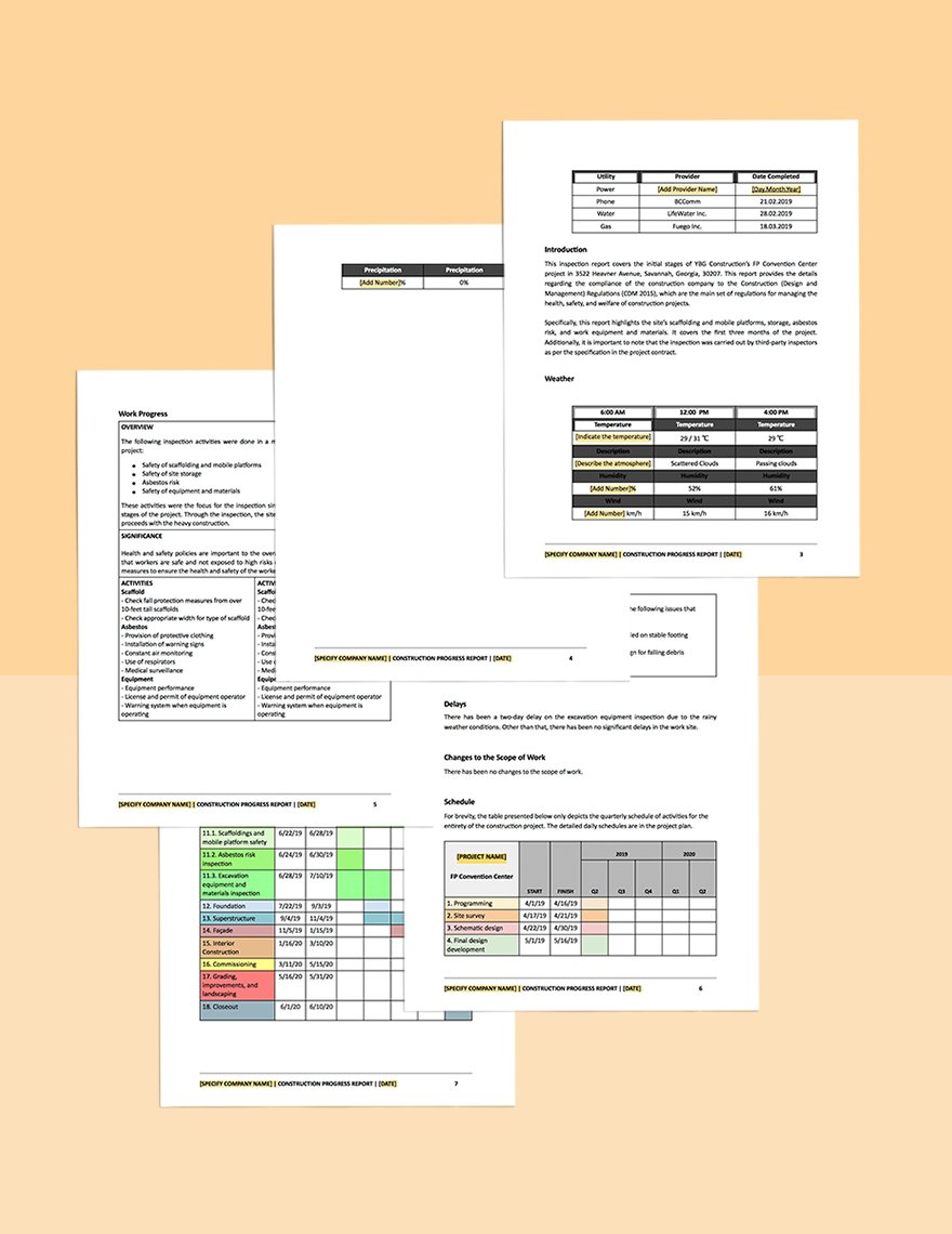 Construction Inspection Report Template