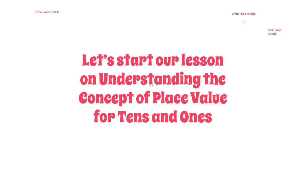Free Understanding the Concept of Place Value for Tens and Ones Template to Edit Online