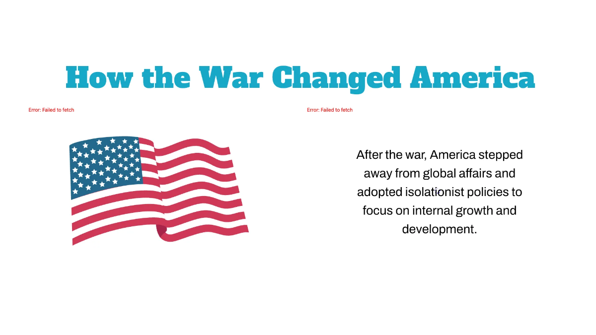 Free World War I and Its Impact on America Template to Edit Online