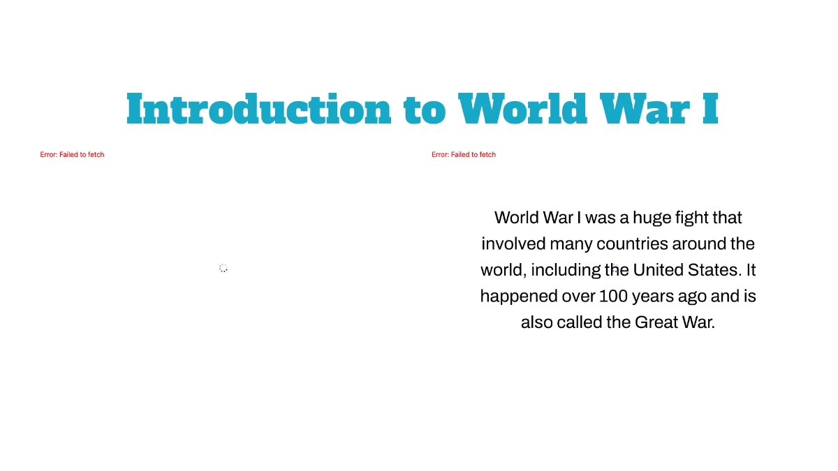 Free World War I and Its Impact on America Template to Edit Online
