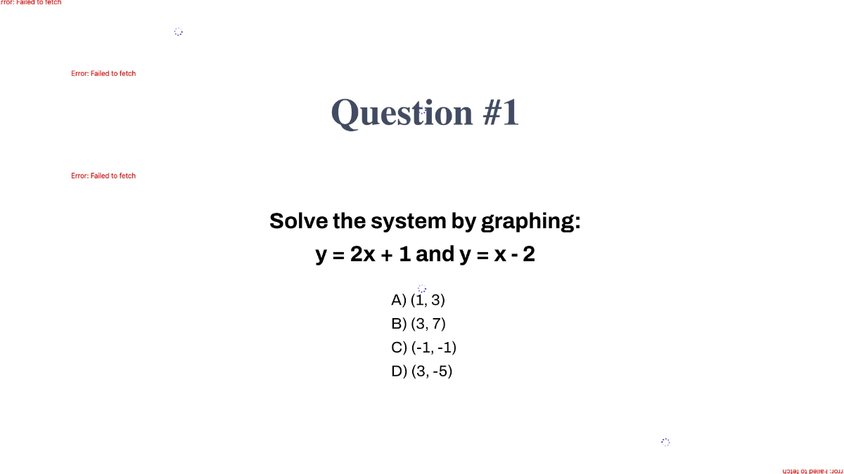 Free Solve A System of Equations By Graphing Template to Edit Online