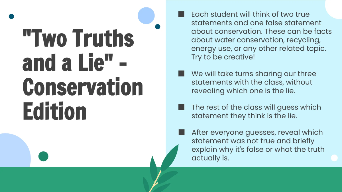 Free Conservation Practices Template to Edit Online