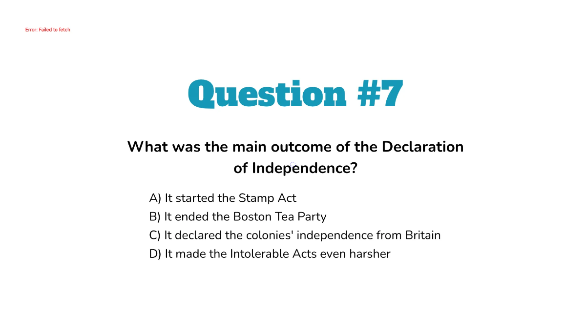 Free Causes of the American Revolution Template to Edit Online