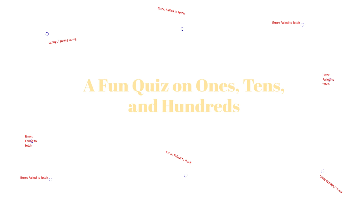 Free Place Value Models - Up To Hundreds Template to Edit Online