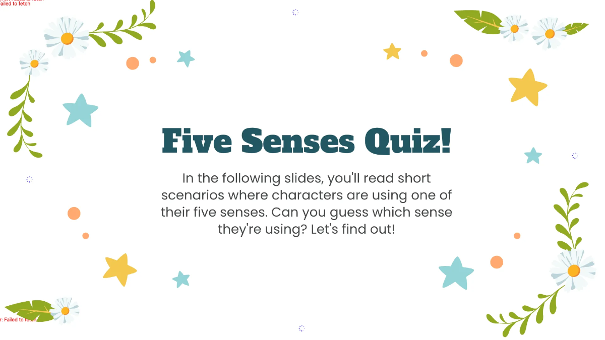 Free Five Senses Template to Edit Online