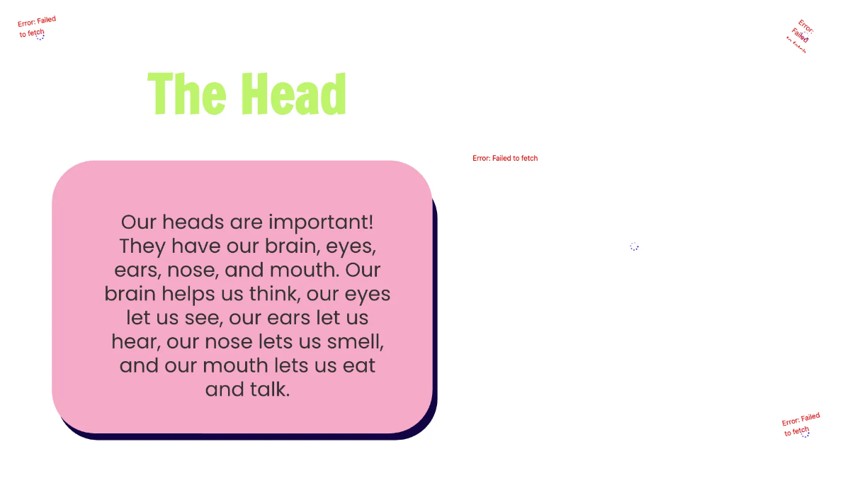 Free Body Parts and Their Functions Template to Edit Online