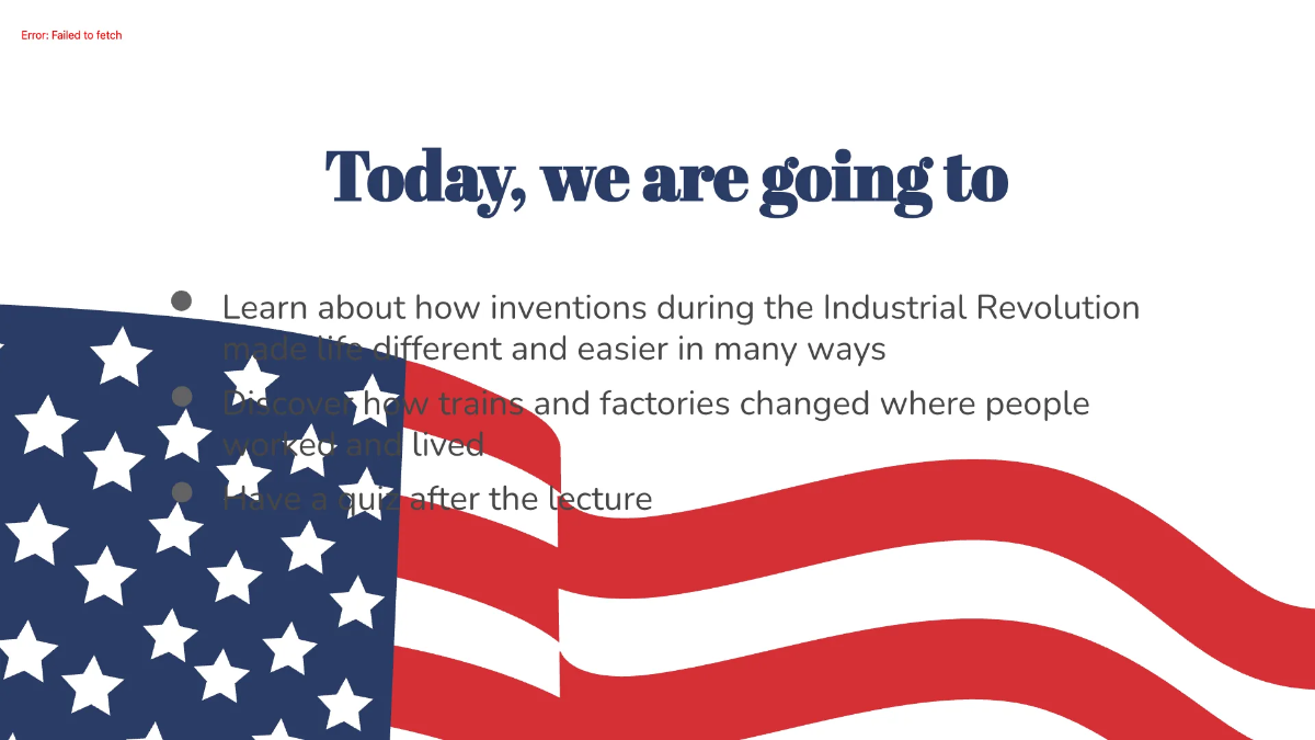 Free Industrial Revolution in America Template to Edit Online