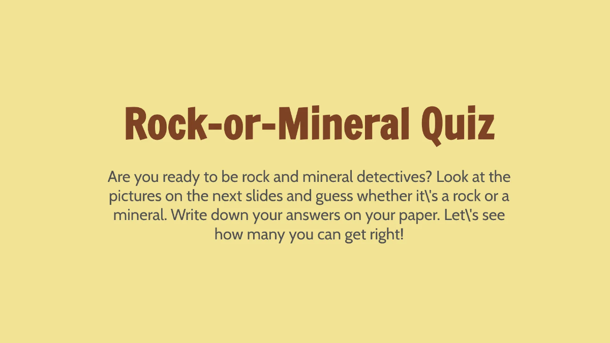 Free Rocks and Minerals Template to Edit Online